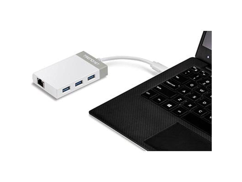 TRENDnet TUC-ETGH3 USB-C to Gigabit Adapter + USB Hub