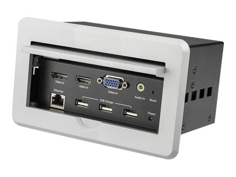 StarTech.com Conference Table Connectivity Box For A/V - HDMI / VGA / DisplayPort Inputs - HDMI Output - 4K - mounting plate