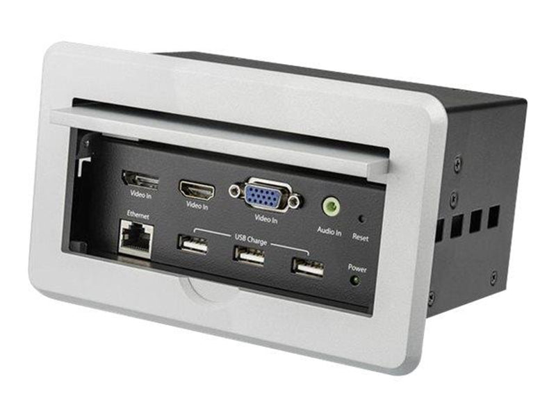 StarTech.com Conference Table Connectivity Box For A/V - HDMI / VGA / DisplayPort Inputs - HDMI Output - 4K - mounting plate