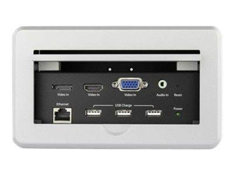 StarTech.com Conference Table Connectivity Box For A/V - HDMI / VGA / DisplayPort Inputs - HDMI Output - 4K - mounting plate