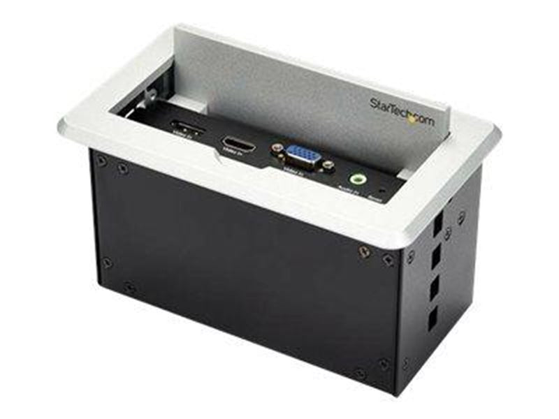 StarTech.com Conference Table Connectivity Box For A/V - HDMI / VGA / DisplayPort Inputs - HDMI Output - 4K - mounting plate