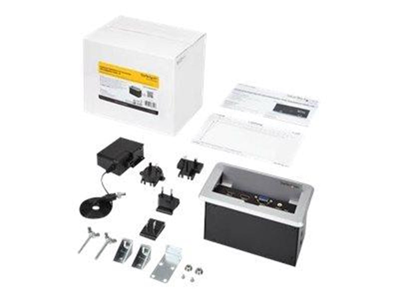 StarTech.com Conference Table Connectivity Box For A/V - HDMI / VGA / DisplayPort Inputs - HDMI Output - 4K - mounting plate