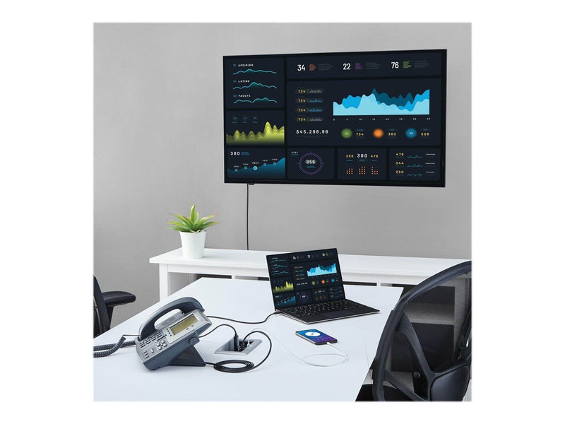StarTech.com Conference Table Connectivity Box For A/V - HDMI / VGA / DisplayPort Inputs - HDMI Output - 4K - mounting plate