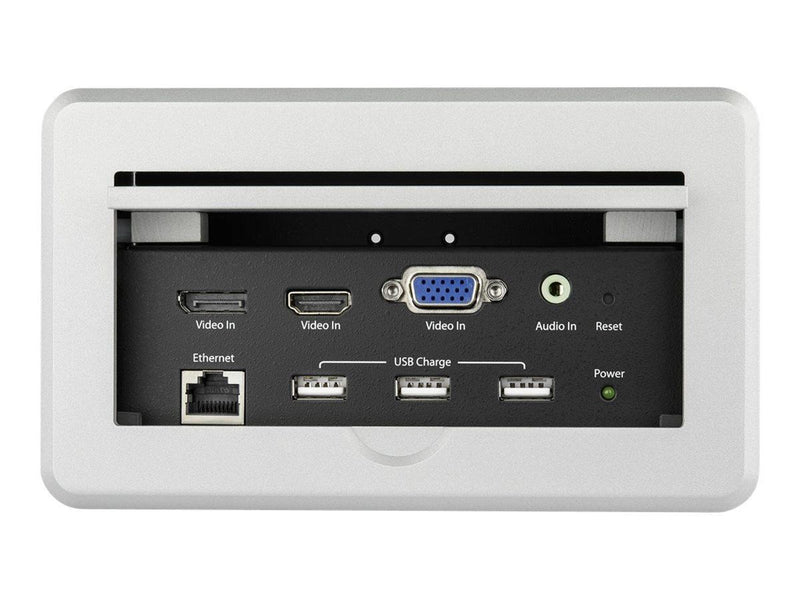 StarTech.com Conference Table Connectivity Box For A/V - HDMI / VGA / DisplayPort Inputs - HDMI Output - 4K - mounting plate