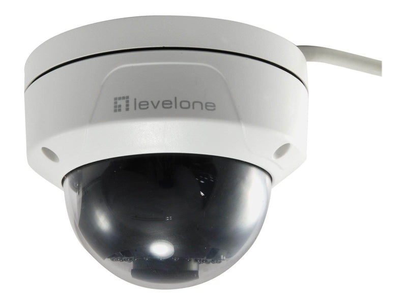 LevelOne FCS-3087 GEMINI Fixed Dome IP Network Camera 5-Megapixel 802.3af PoE IR LEDs Indoor/Outdoor two-way audio