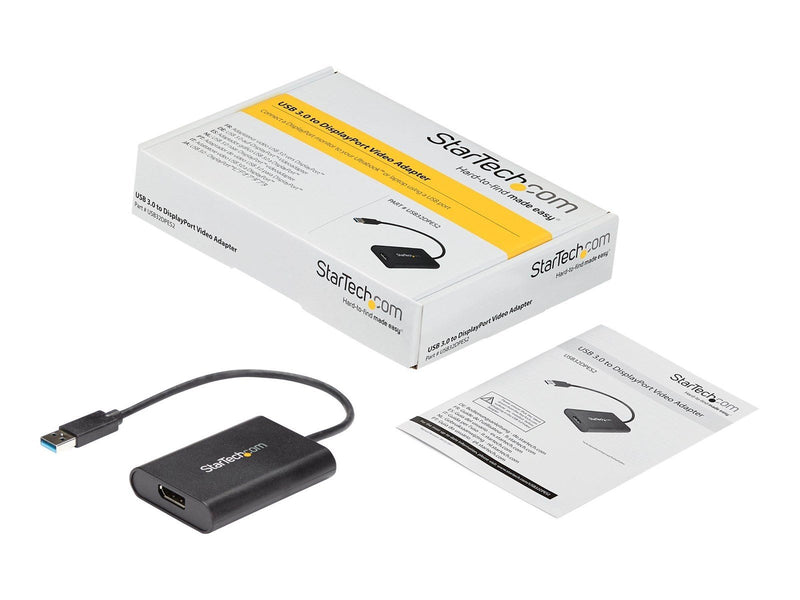 StarTech.com USB to DisplayPort Adapter - USB 3.0 - 4K 30Hz - external video adapter - MCT T6-688L - black
