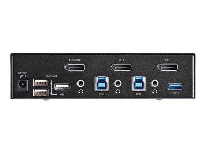 StarTech.com 2-Port DisplayPort KVM Switch - 4K 60Hz - TAA Compliant - KVM / audio / USB switch - 2 ports