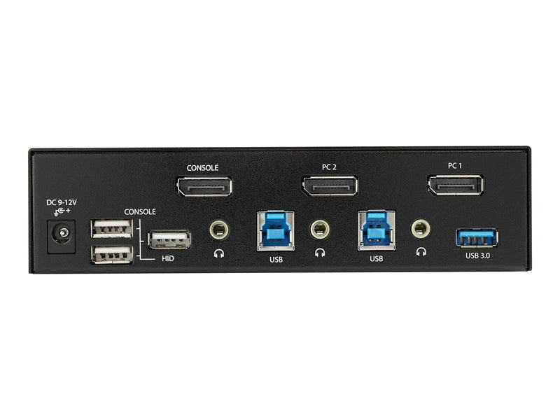 StarTech.com 2-Port DisplayPort KVM Switch - 4K 60Hz - TAA Compliant - KVM / audio / USB switch - 2 ports