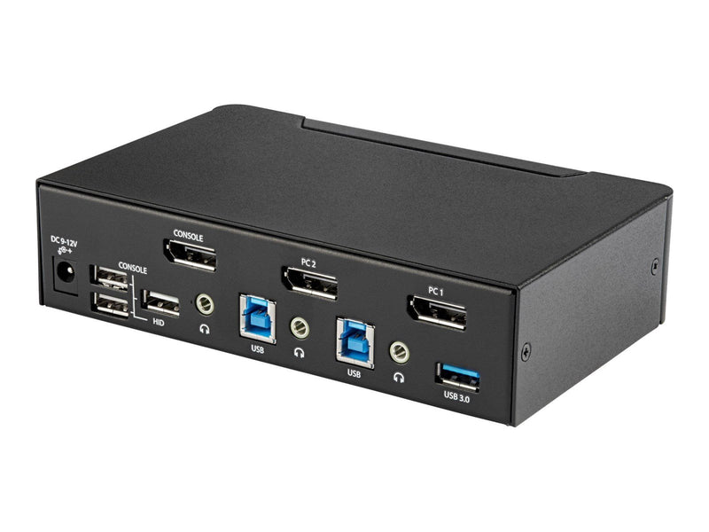 StarTech.com 2-Port DisplayPort KVM Switch - 4K 60Hz - TAA Compliant - KVM / audio / USB switch - 2 ports