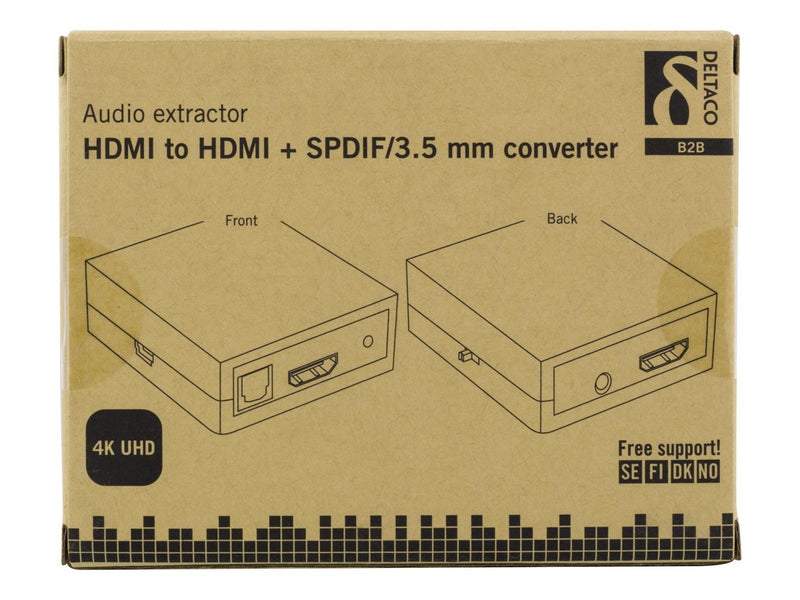 Deltaco HDMI to HDMI+STEREO 3.5mm
