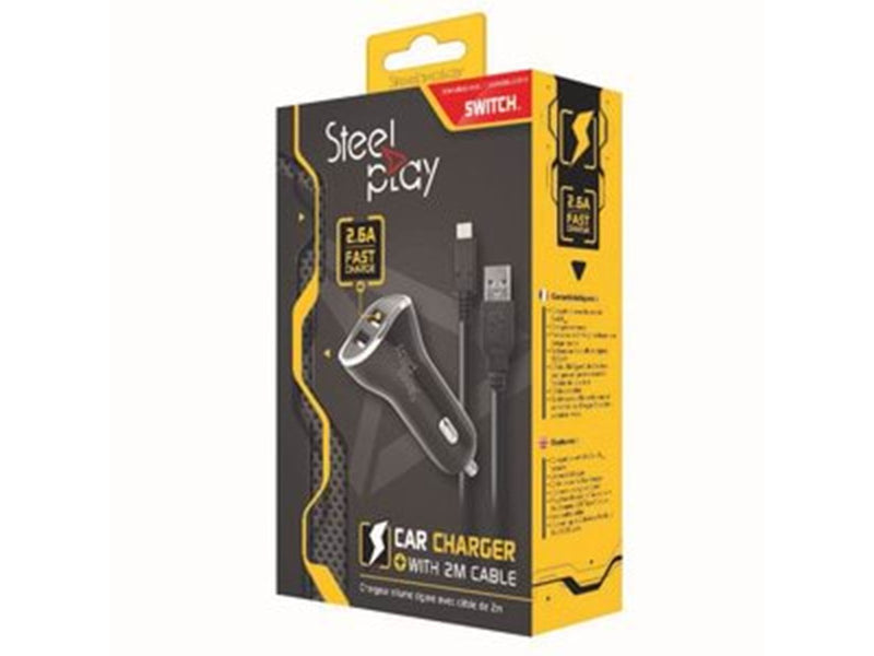 Steelplay Car Charger X2 USB Ports (SWITCH)