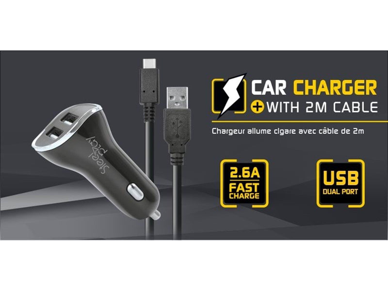 Steelplay Car Charger X2 USB Ports (SWITCH)