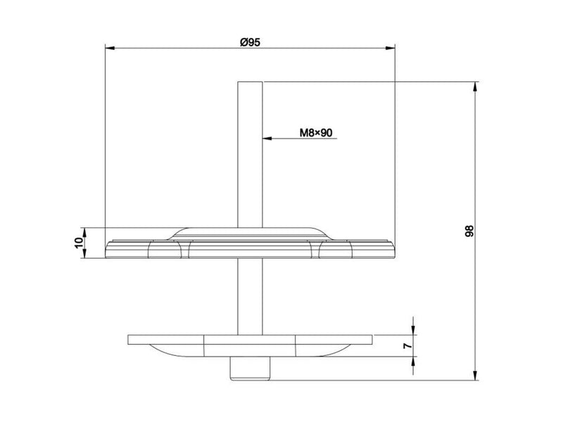 Multibrackets M VESA Deskmount Officeline Grommet Base Black