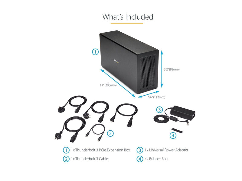 StarTech.com Thunderbolt 3 PCIe Expansion Chassis with DisplayPort - PCIe x16 - system bus extender - DP