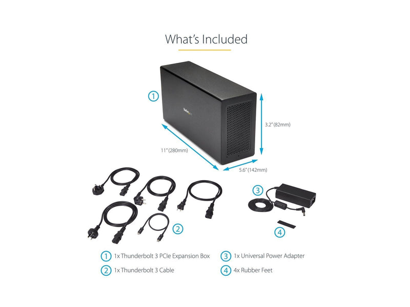 StarTech.com Thunderbolt 3 PCIe Expansion Chassis with DisplayPort - PCIe x16 - system bus extender - DP