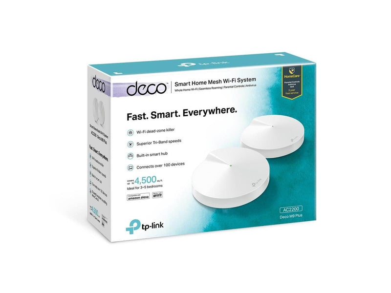 TP-Link Deco M9 Plus (2-pack) AC2200 Smart Home Mesh Wi-Fi System - Mesh router Wi-Fi 5