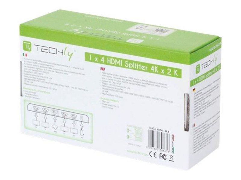 IC INTRACOM techly 1 x 4 HDMI Splitter 4K x 2K