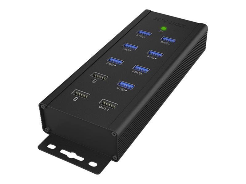 RaidSonic ICY BOX USB-Hubs - USB 3.2 - 7 - Schwarz