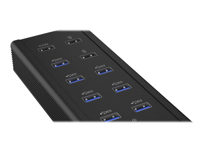 RaidSonic ICY BOX USB-Hubs - USB 3.2 - 7 - Schwarz