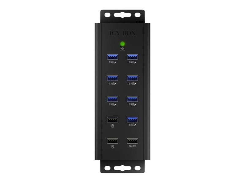 RaidSonic ICY BOX USB-Hubs - USB 3.2 - 7 - Schwarz