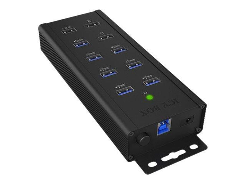 RaidSonic ICY BOX USB-Hubs - USB 3.2 - 7 - Schwarz