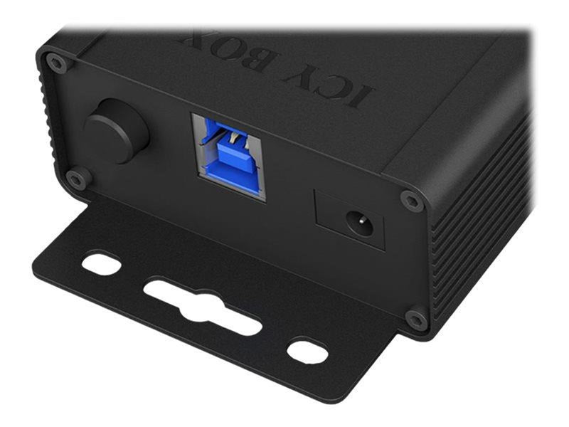 RaidSonic ICY BOX USB-Hubs - USB 3.2 - 7 - Schwarz