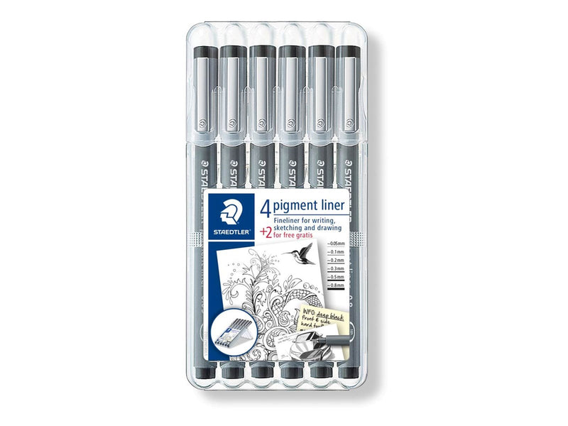 Staedtler Fineliner pigment liner black 6pcs