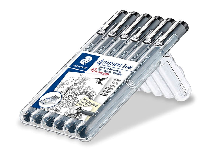 Staedtler Fineliner pigment liner black 6pcs