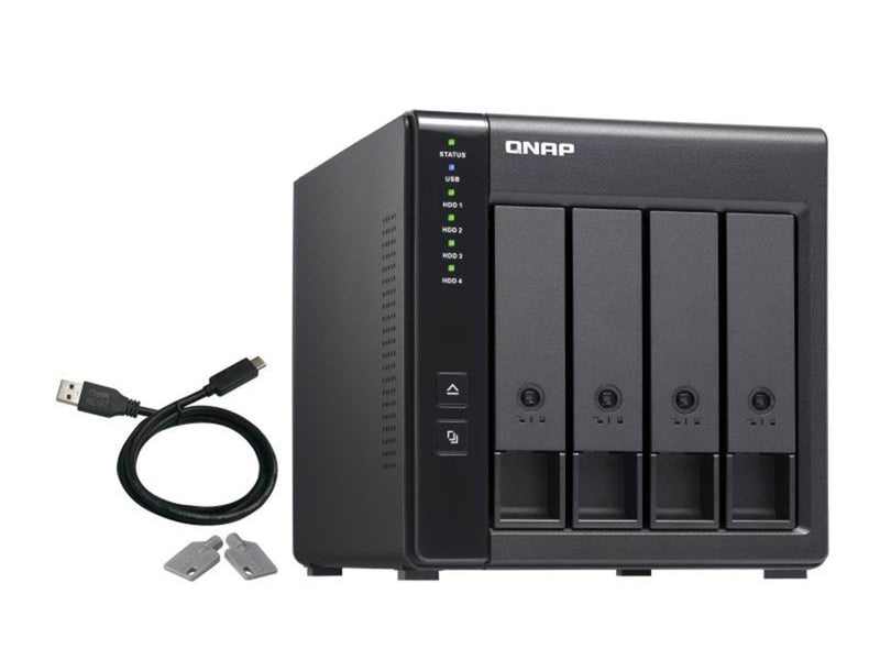 QNAP TR-004 4-Bay USB Type-C Direct Attached Storage with Hardware RAID