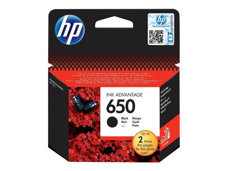 HP 650 / CZ101AE Black Ink - Tintenpatrone Schwarz