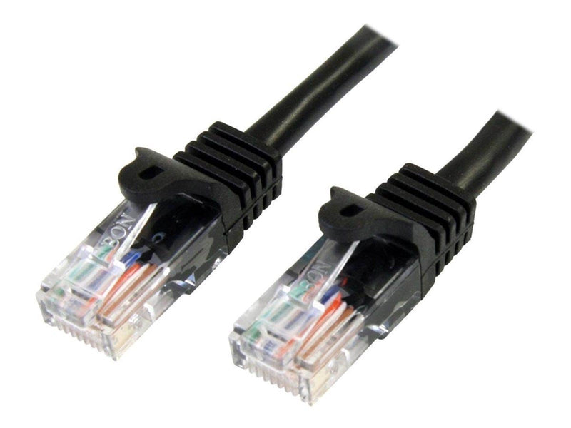 StarTech.com 0.5m Black Cat5e / Cat 5 Snagless Ethernet Patch Cable 0.5 m - patch cable - 50 cm - black - Schwarz - 0.5 meter