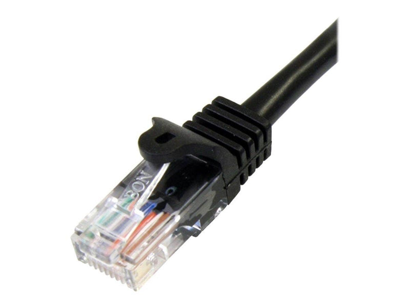 StarTech.com 0.5m Black Cat5e / Cat 5 Snagless Ethernet Patch Cable 0.5 m - patch cable - 50 cm - black - Schwarz - 0.5 meter