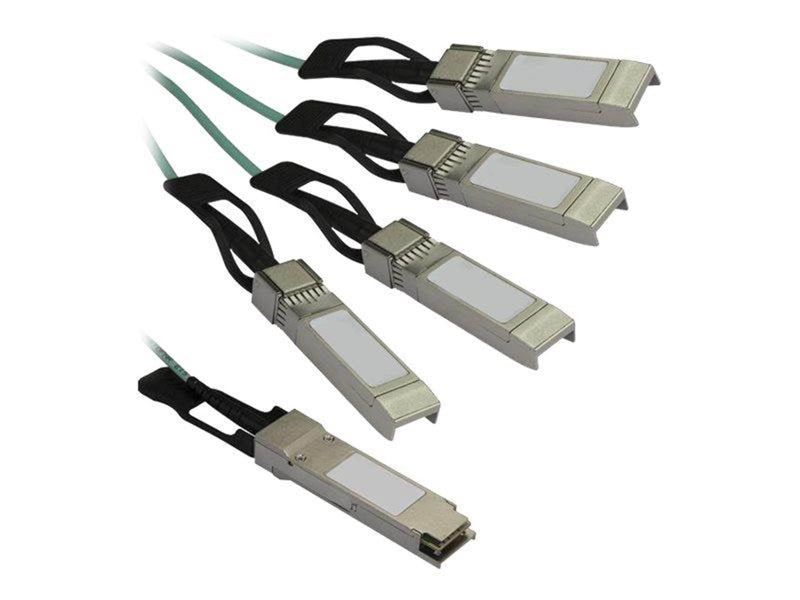 StarTech.com Cisco QSFP-4X10G-AOC10M Compatible QSFP+ Breakout Cable - 15 m - breakout cable - 15 m - black - Schwarz - 15 meter