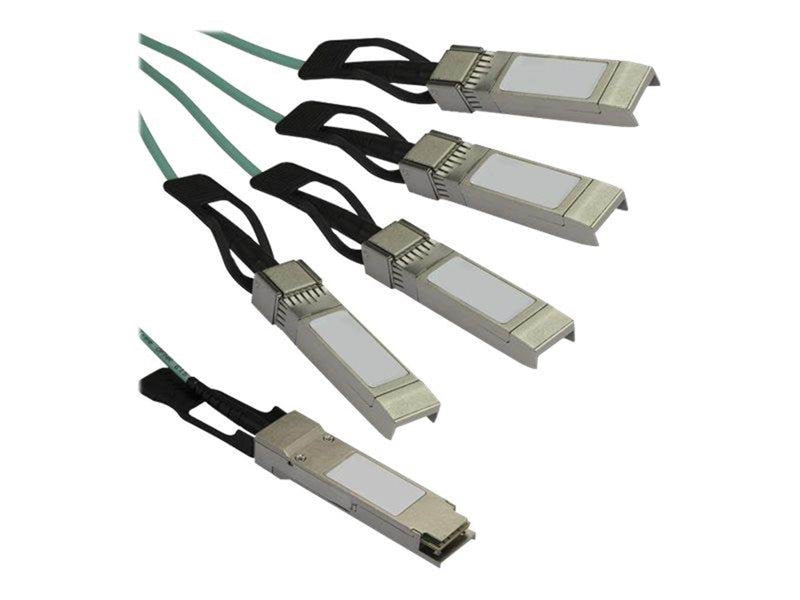 StarTech.com Cisco QSFP-4X10G-AOC10M Compatible QSFP+ Breakout Cable - 15 m - breakout cable - 15 m - black - Schwarz - 15 meter
