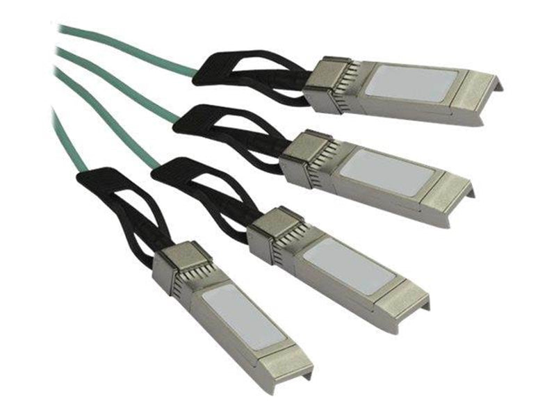 StarTech.com Cisco QSFP-4X10G-AOC10M Compatible QSFP+ Breakout Cable - 15 m - breakout cable - 15 m - black - Schwarz - 15 meter