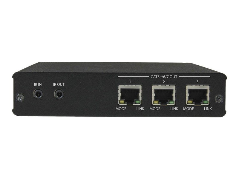 StarTech.com 3-Port HDBaseT Extender Kit w/ Receivers - HDMI over CAT5 - 4K - video/audio extender