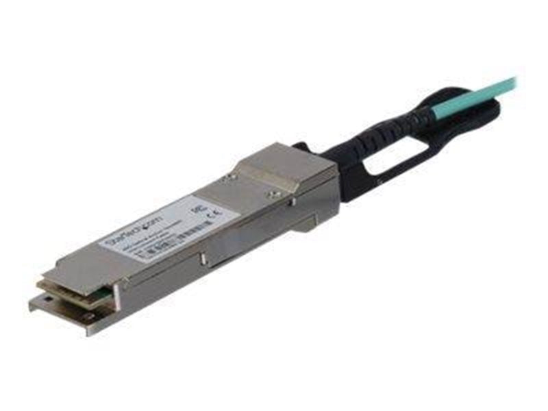 StarTech.com MSA Compliant QSFP+ Active Optical Cable (AOC) - 30 m (98.4ft) - 40GBase direct attach cable - 30 m - black - Schwa
