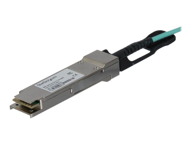 StarTech.com MSA Compliant QSFP+ Active Optical Cable (AOC) - 30 m (98.4ft) - 40GBase direct attach cable - 30 m - black - Schwa