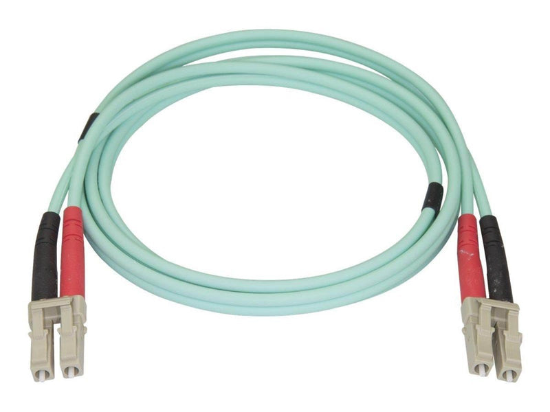 StarTech.com Aqua OM4 Duplex Multimode Fiber Optic Cable - 100 Gb - 50/125 - LSZH - LC/LC - 1 m - network cable - 1 m - aqua - B