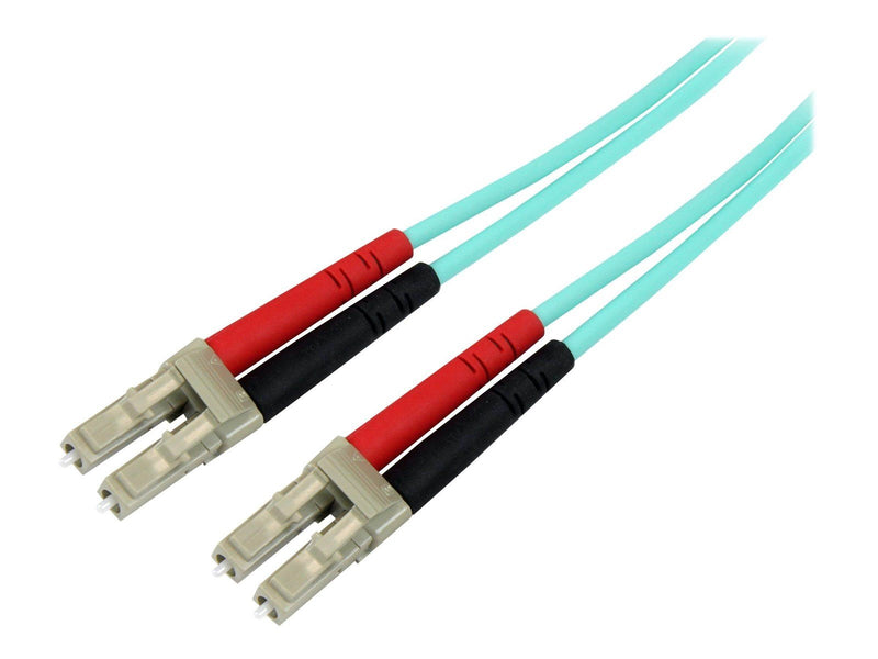 StarTech.com Aqua OM4 Duplex Multimode Fiber Optic Cable - 100 Gb - 50/125 - LSZH - LC/LC - 1 m - network cable - 1 m - aqua - B