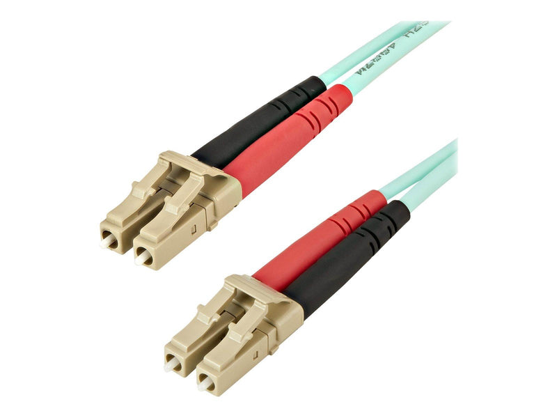 StarTech.com Aqua OM4 Duplex Multimode Fiber Optic Cable - 100 Gb - 50/125 - LSZH - LC/LC - 1 m - network cable - 1 m - aqua - B