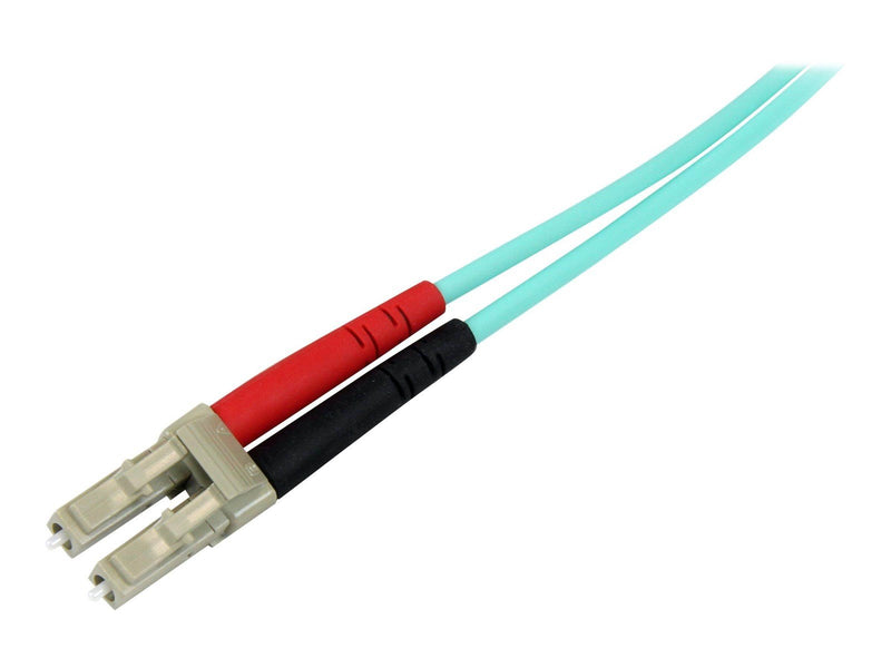 StarTech.com 2m Aqua OM4 Duplex Multimode Fiber Optic Cable- 50/125 - LC/LC - network cable - 2 m - aqua - Blau - 2 meter