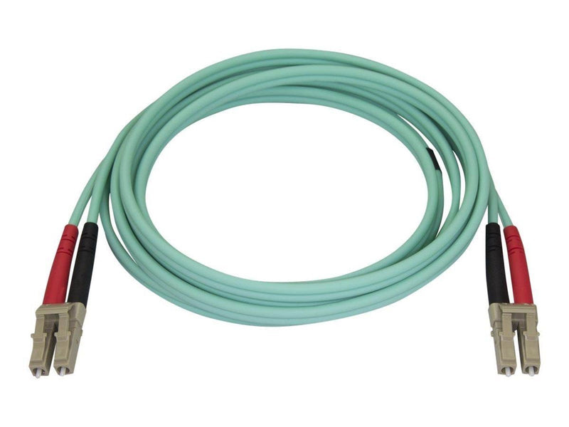 StarTech.com 2m Aqua OM4 Duplex Multimode Fiber Optic Cable- 50/125 - LC/LC - network cable - 2 m - aqua - Blau - 2 meter