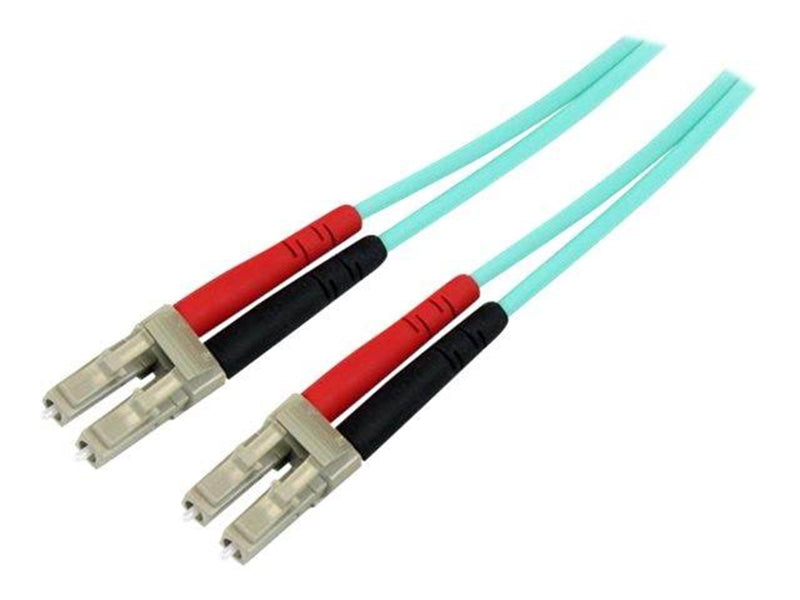 StarTech.com 2m Aqua OM4 Duplex Multimode Fiber Optic Cable- 50/125 - LC/LC - network cable - 2 m - aqua - Blau - 2 meter