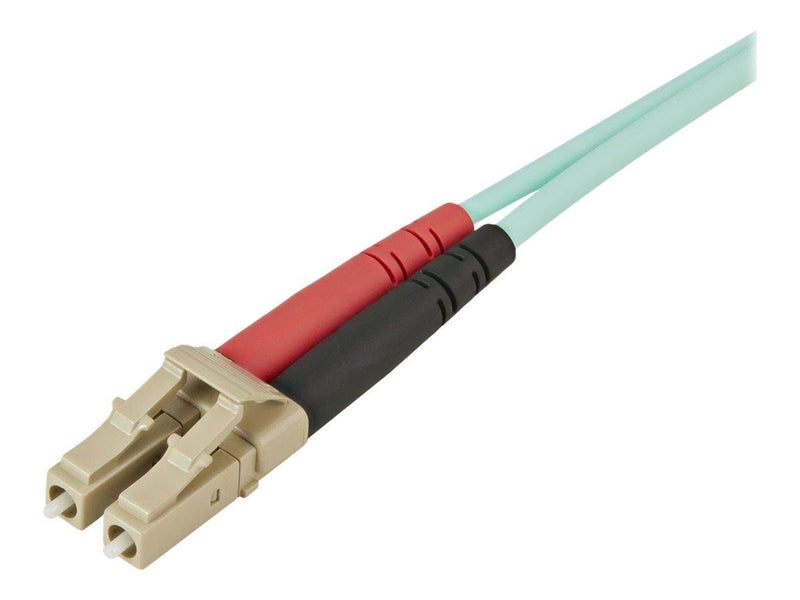 StarTech.com 2m Aqua OM4 Duplex Multimode Fiber Optic Cable- 50/125 - LC/LC - network cable - 2 m - aqua - Blau - 2 meter