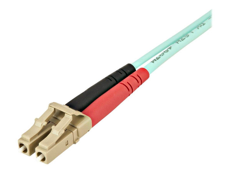 StarTech.com 2m Aqua OM4 Duplex Multimode Fiber Optic Cable- 50/125 - LC/LC - network cable - 2 m - aqua - Blau - 2 meter