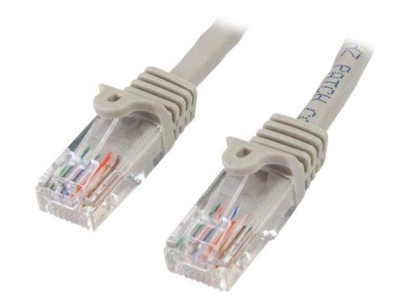 StarTech.com Snagless Cat 5e UTP Patch Cable - patch cable - 15 m - grey - Grau - 15 meter