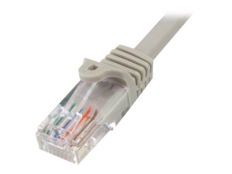 StarTech.com Snagless Cat 5e UTP Patch Cable - patch cable - 3 m - grey - Grau - 3 meter