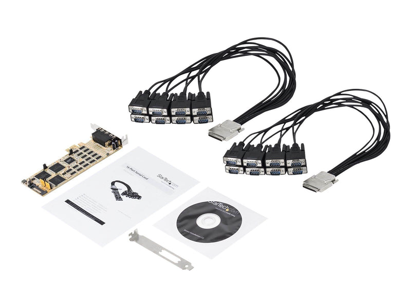 StarTech.com 16 Port PCI Express Serial Card - High-Speed PCIe Serial Card - expansion module