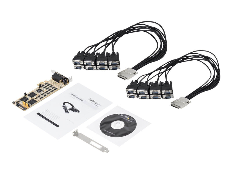 StarTech.com 16 Port PCI Express Serial Card - High-Speed PCIe Serial Card - expansion module
